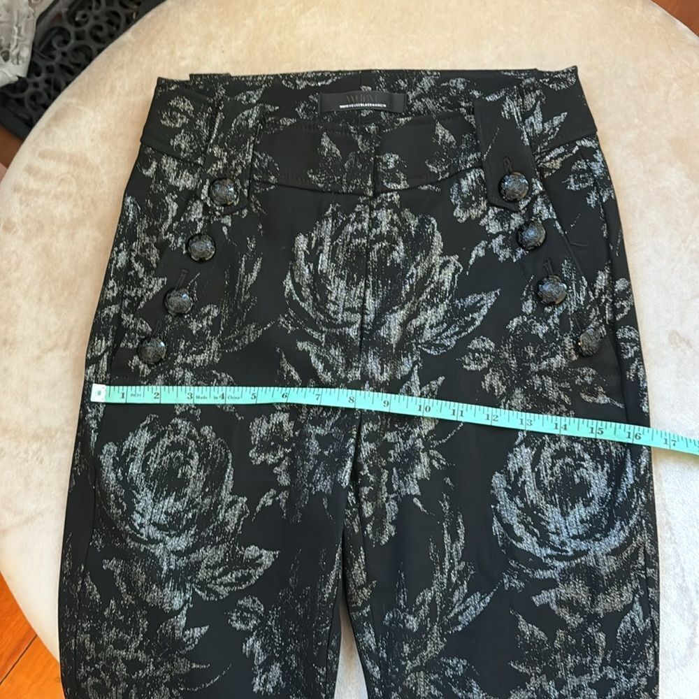 WHBM Jolie Straight Luxe Black & Silver Cigarette Pants Sz 4 LN! - Picture 11 of 14